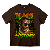 Chocolate Brown Black history afro man Heavy Core Tee - HowdyJamesFarm