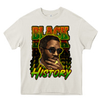 Cream Black history afro man Heavy Core Tee - HowdyJamesFarm