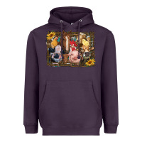 Plum western farm animals Heavyweight Hoodie - RanaPortraitStore