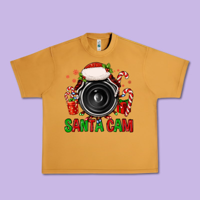 Santa Cam Urban Heavy Tee Designed By Fadigitalartstudio
