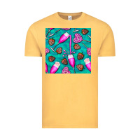 Vintage Mustard valentines day champagne and strawberry Vintage Tee - BundleAndBundleShop