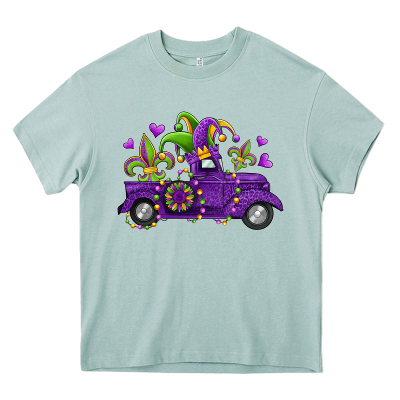 Mardi Gras Truck Heavy Core Tee by Jasminsmagicworld | Teevron