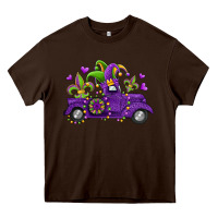 Chocolate Brown mardi gras truck Heavy Core Tee - Jasminsmagicworld