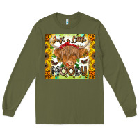 Army Green Just A Little Moody Long Sleeve Tee - CowhideDigitalArt