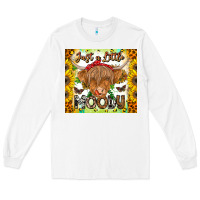 White Just A Little Moody Long Sleeve Tee - CowhideDigitalArt