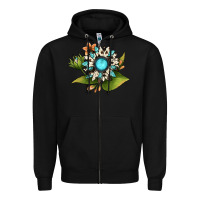 Black gemstone sunflower Zipper Hoodie - JahusDesignShop