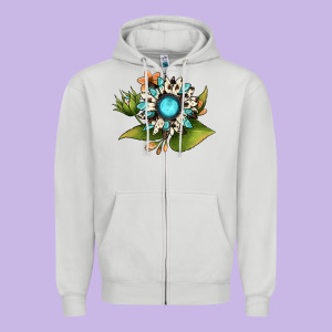 Gemstone Sunflower Zipper Hoodie Designed By Jahusdesignshop