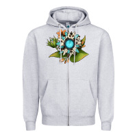 Heather Grey gemstone sunflower Zipper Hoodie - JahusDesignShop