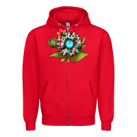Red gemstone sunflower Zipper Hoodie - JahusDesignShop