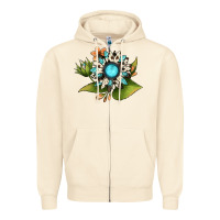 Sandshell gemstone sunflower Zipper Hoodie - JahusDesignShop