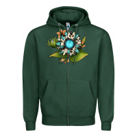 Sports Green gemstone sunflower Zipper Hoodie - JahusDesignShop