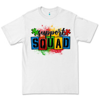 White autism support squad Premium Tee - OliviaCreatesArt