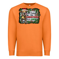 Carrot all i want for christmas is a cow Premium Sweatshirt - RanaPortraitStore