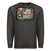Smoke all i want for christmas is a cow Premium Sweatshirt - RanaPortraitStore