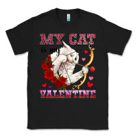 Black my cat is my valentine Classic Tee - OliviaCreatesArt