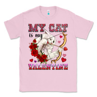 Bubblegum Pink my cat is my valentine Classic Tee - OliviaCreatesArt