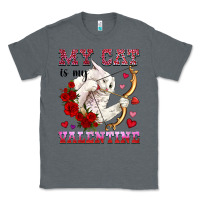 Charcoal Heather my cat is my valentine Classic Tee - OliviaCreatesArt