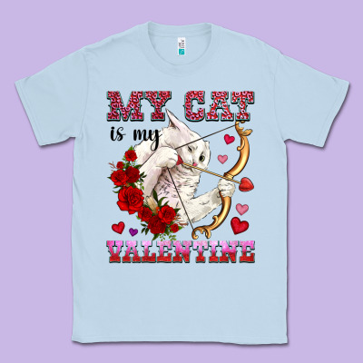 My Cat Is My Valentine Classic Tee Designed By Oliviacreatesart