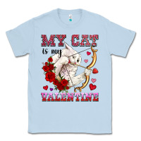 Dusty Blue my cat is my valentine Classic Tee - OliviaCreatesArt