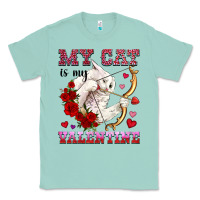 Seafoam my cat is my valentine Classic Tee - OliviaCreatesArt