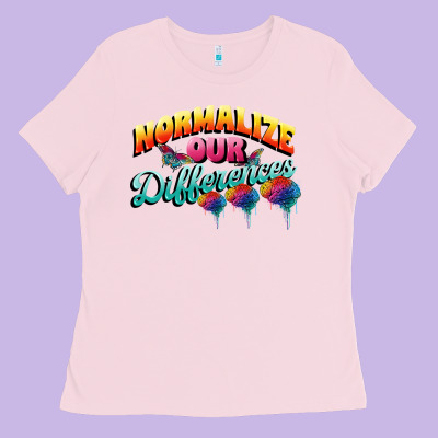 Normalize Our Differences Autism Ladies Tee Designed By Fadigitalartstudio