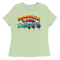 Matcha Normalize our differences Autism Ladies Tee - FaDigitalArtStudio