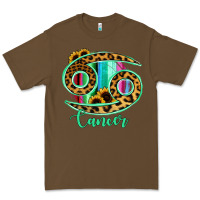 Cacao Cancer Zodiac Sign Sunflower Leopard Serape Premium Tee - RanaPortraitStore