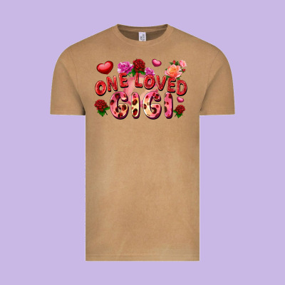 One Loved Gigi Vintage Tee Designed By Fadigitalartstudio