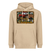 Mushroom Merry Christmas Tractor Heavyweight Hoodie - RanaPortraitStore