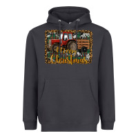 Smoke Merry Christmas Tractor Heavyweight Hoodie - RanaPortraitStore