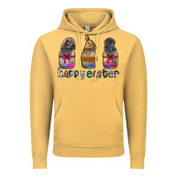Vintage Mustard Happy Easter Vintage Hoodie - CowhideDigitalArt