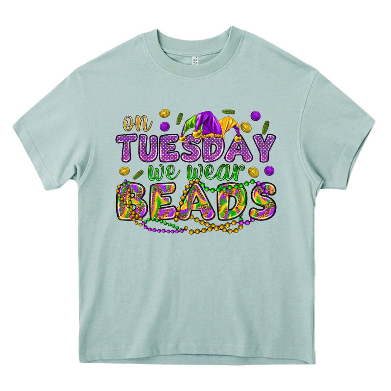 On Tuesday We Wear Beads Heavy Core Tee by HowdyJamesFarm | Teevron