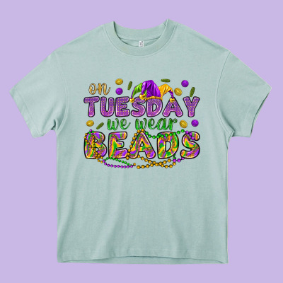 On Tuesday We Wear Beads Heavy Core Tee Designed By Howdyjamesfarm