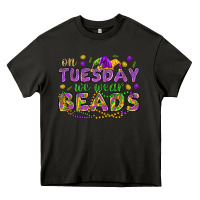 Asphalt On Tuesday we wear beads Heavy Core Tee - HowdyJamesFarm