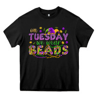Black On Tuesday we wear beads Heavy Core Tee - HowdyJamesFarm