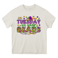 Cream On Tuesday we wear beads Heavy Core Tee - HowdyJamesFarm
