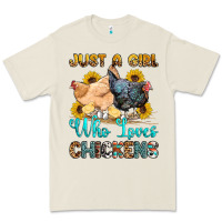 Bone just a girl who loves chickens Premium Tee - OliviaCreatesArt