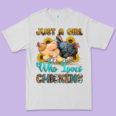 Just A Girl Who Loves Chickens Premium Tee Designed By Oliviacreatesart