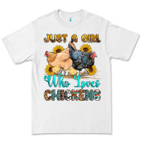 White just a girl who loves chickens Premium Tee - OliviaCreatesArt