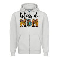 Dove Grey blessed mom Zipper Hoodie - JahusDesignShop