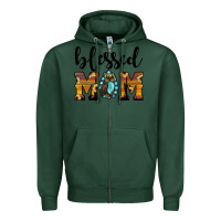 Sports Green blessed mom Zipper Hoodie - JahusDesignShop