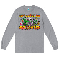 Heather Grey Just Mating For halloween Long Sleeve Tee - CowhideDigitalArt