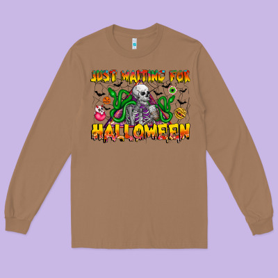 Just Mating For Halloween Long Sleeve Tee Designed By Cowhidedigitalart