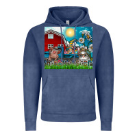 Vintage Denim happy easter Vintage Hoodie - CowhideDigitalArt