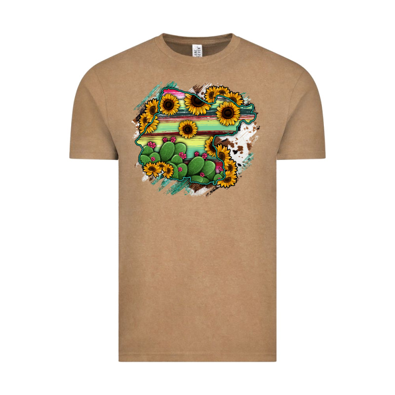 Guanajuato Sunflower Serape Map Vintage Tee by RanaPortraitStore | Teevron