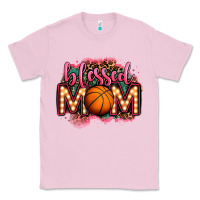 Bubblegum Pink blessed basketball mom lightbulb letters Classic Tee - OliviaCreatesArt