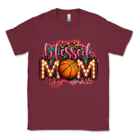 Burgundy blessed basketball mom lightbulb letters Classic Tee - OliviaCreatesArt