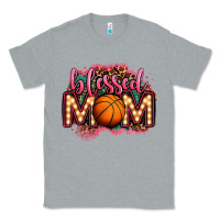 Heather Grey blessed basketball mom lightbulb letters Classic Tee - OliviaCreatesArt