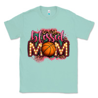 Seafoam blessed basketball mom lightbulb letters Classic Tee - OliviaCreatesArt
