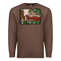 Chestnut all i want for christmas is a cow cowhide Premium Sweatshirt - RanaPortraitStore